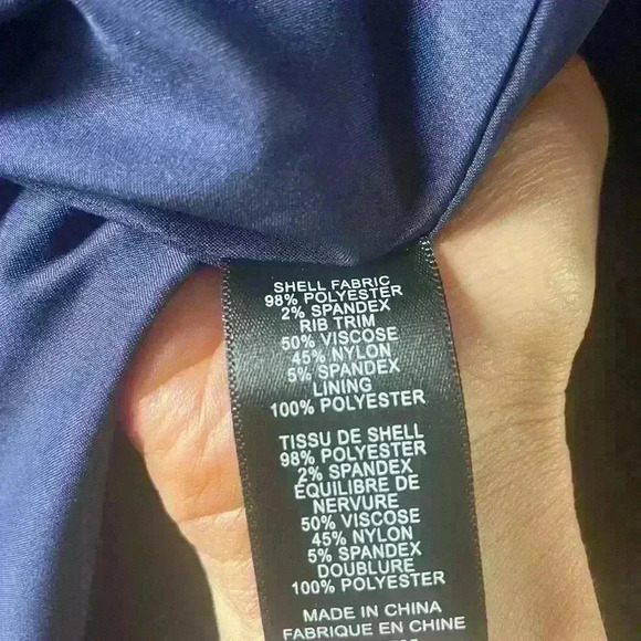 Rebecca Taylor Womens Back Zip Cap Sleeve Crew Neck Skater Dress Navy Blue 4. - Picture 6 of 8